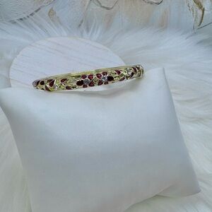 Elegant Cherry Florals Cloisonne Bracelet Bangle